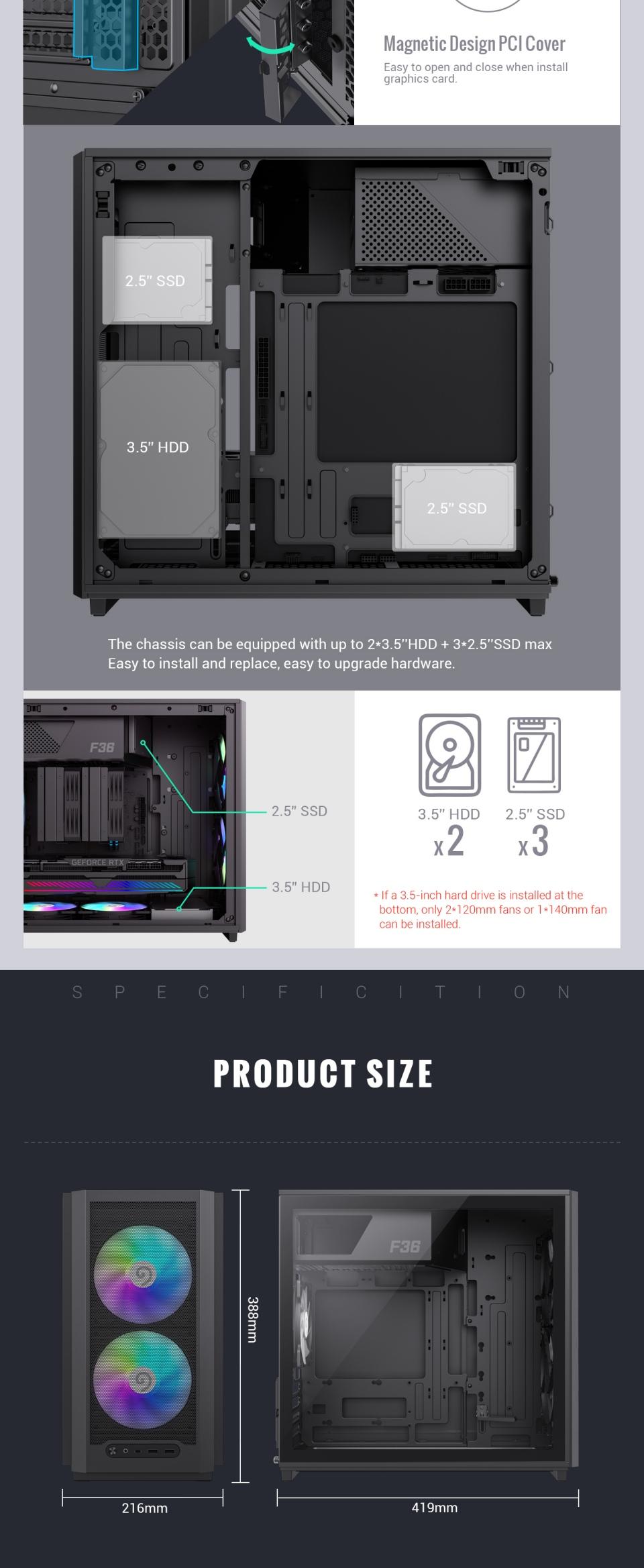 Cases-GameMax-F36-BK-Micro-ATX-Gaming-Case-3x-ARGB-fan-25 Cases-GameMax-F36-BK-Micro-ATX-Gaming-Case-3x-ARGB-fan-25