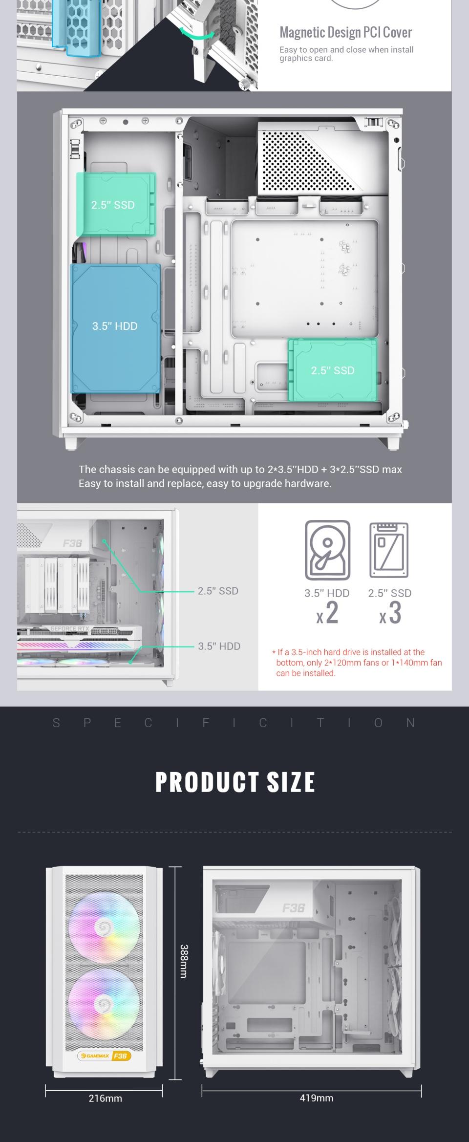 Cases-GameMax-F36-WH-Micro-ATX-Gaming-Case-3x-ARGB-fan-29 Cases-GameMax-F36-WH-Micro-ATX-Gaming-Case-3x-ARGB-fan-29