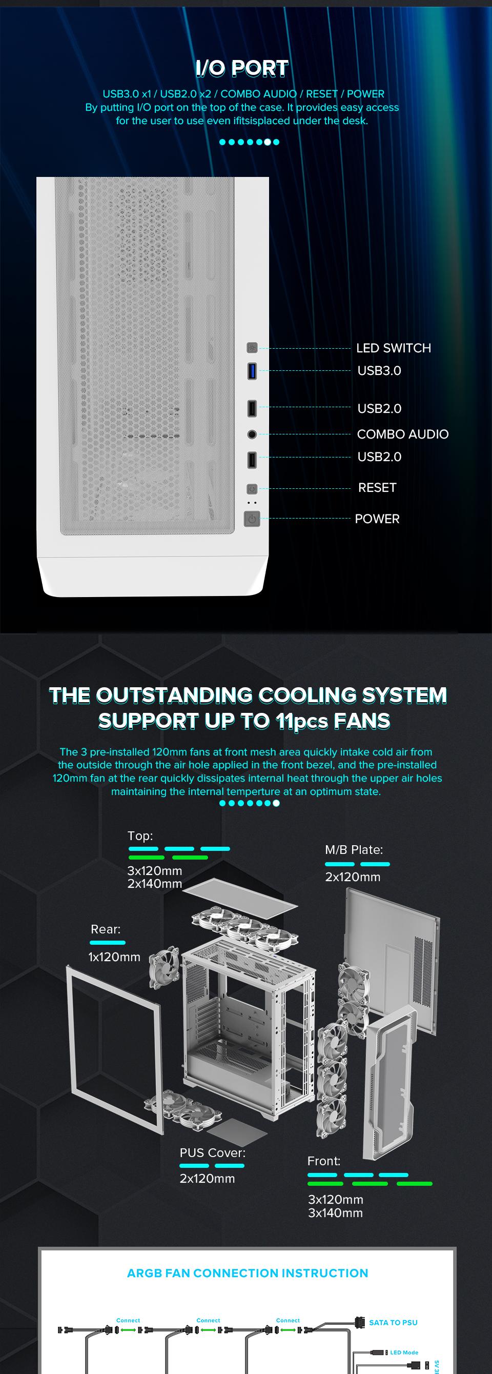 Cases-GameMax-Siege-E-ATX-Mid-Tower-Gaming-Case-1x-Tempered-glass-side-panel-Pre-installed-4x-ARGB-Fans-white-39 Cases-GameMax-Siege-E-ATX-Mid-Tower-Gaming-Case-1x-Tempered-glass-side-panel-Pre-installed-4x-ARGB-Fans-white-39