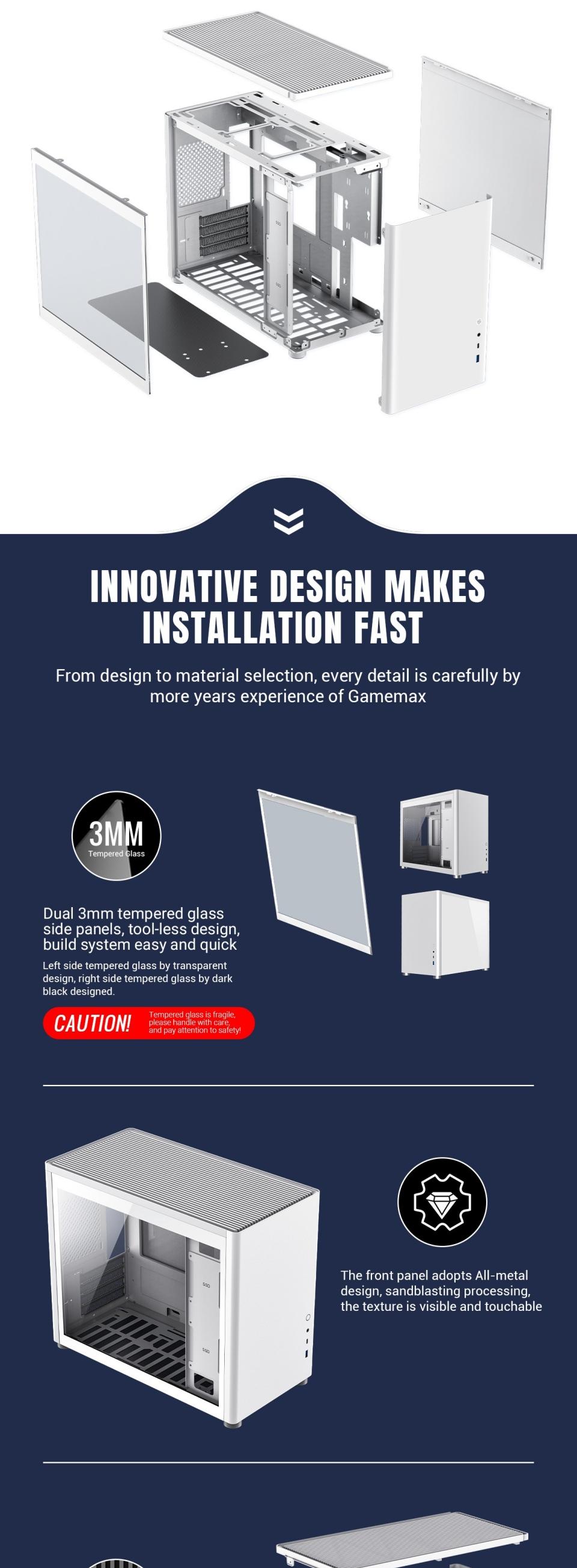 Cases-Gamemax-SPARK-Computer-case-MATX-White-9