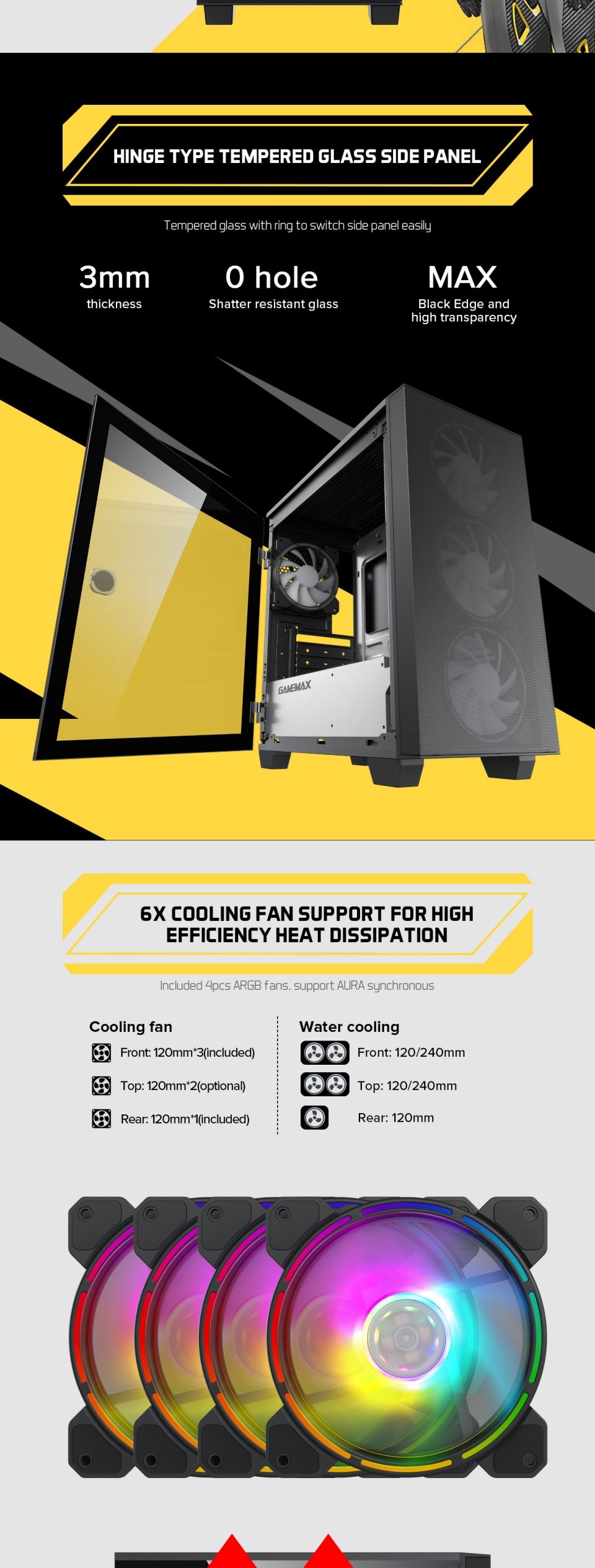 Gamemax-Aero-Mini-MATX-black-Case-White-internal-4x-ARGB-fan-Aero-Mini-19 Gamemax-Aero-Mini-MATX-black-Case-White-internal-4x-ARGB-fan-Aero-Mini-19