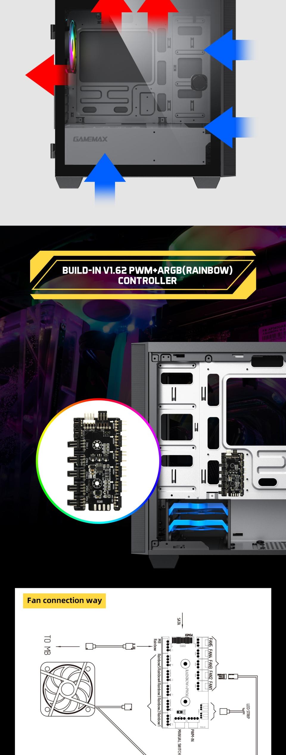 Gamemax-Aero-Mini-MATX-black-Case-White-internal-4x-ARGB-fan-Aero-Mini-20 Gamemax-Aero-Mini-MATX-black-Case-White-internal-4x-ARGB-fan-Aero-Mini-20