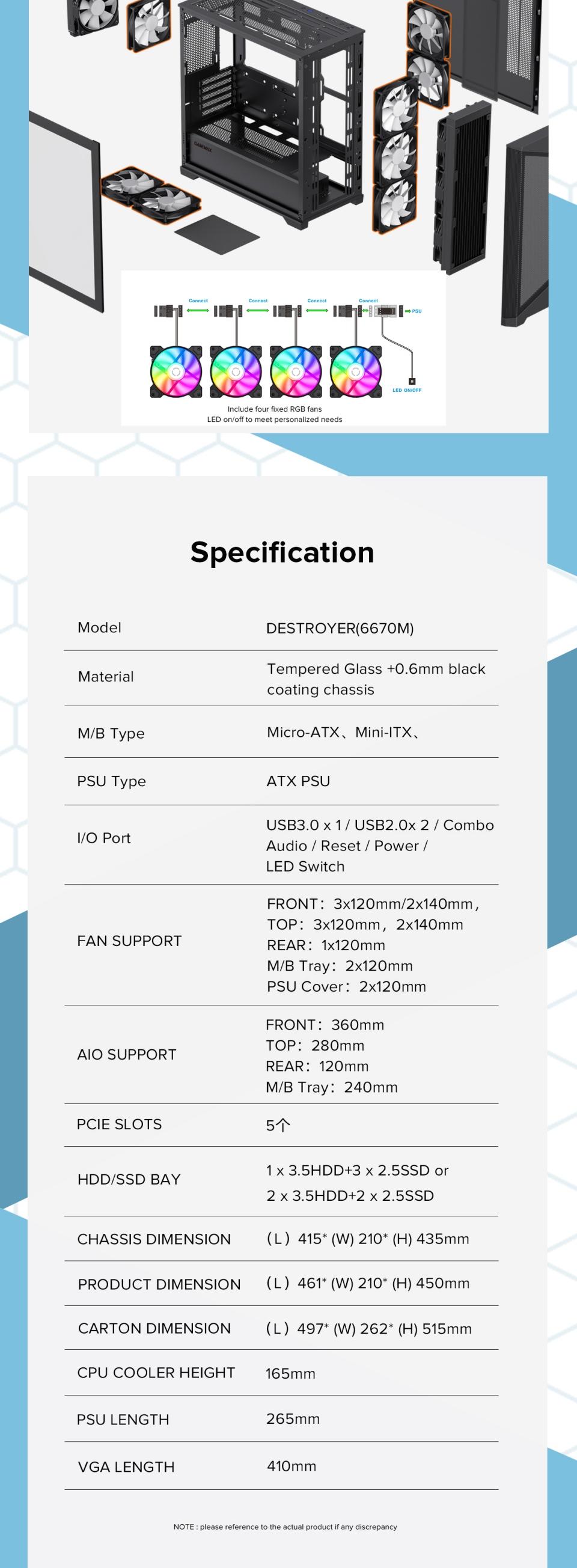 Gamemax-Destroyer-MB-MATX-black-Case-4x-FRGB-fan-23