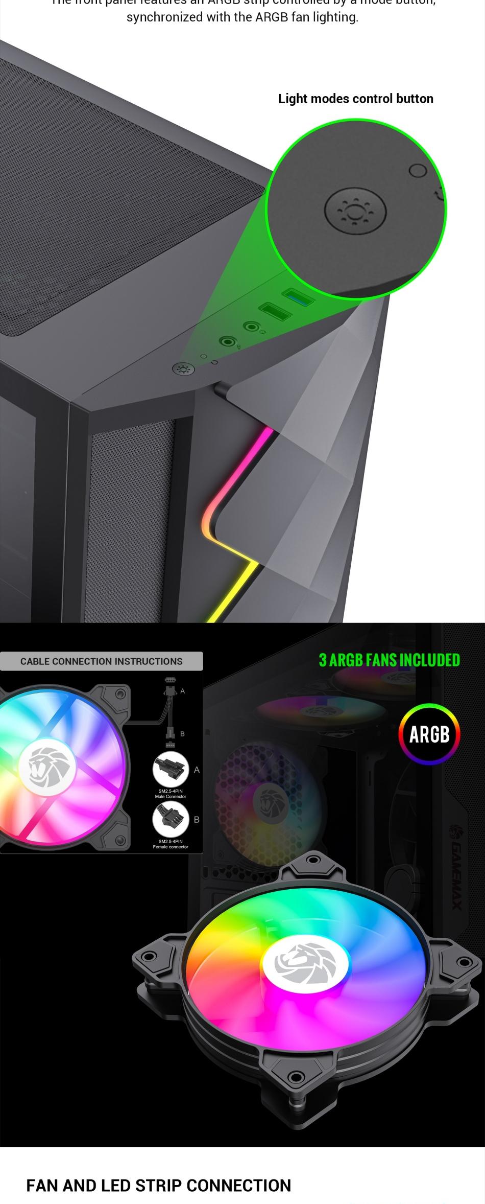 Gamemax-Diamond-COC-Black-ATX-Mid-Tower-Black-Chassis-1x-ARGB-fan-1x-14CM-Turbo-COC-fan-17 Gamemax-Diamond-COC-Black-ATX-Mid-Tower-Black-Chassis-1x-ARGB-fan-1x-14CM-Turbo-COC-fan-17