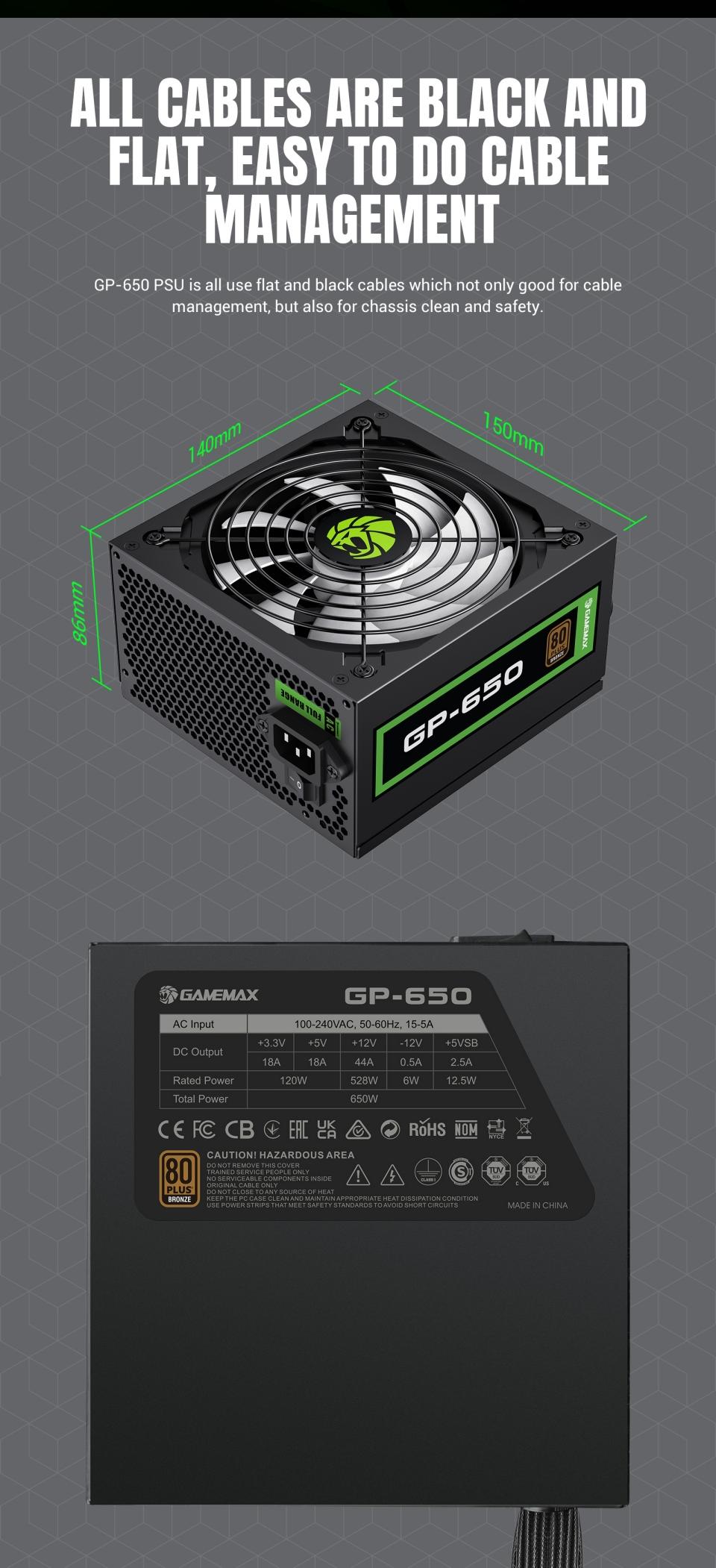 Power-Supply-PSU-Gamemax-650W-Power-Supply-Wired-GP-650-Black-23 Power-Supply-PSU-Gamemax-650W-Power-Supply-Wired-GP-650-Black-23