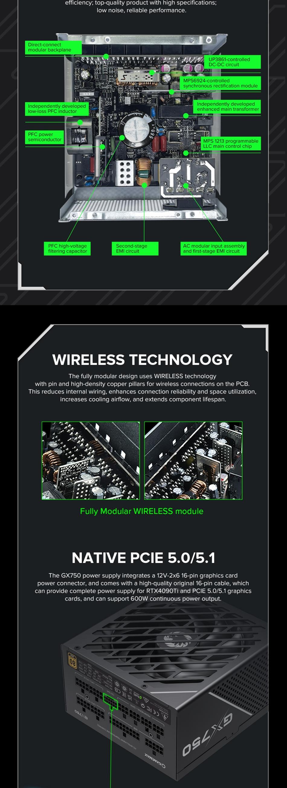 Power-Supply-PSU-Gamemax-GX-750-PRO-BK-750W-80-Gold-Power-Supply-ATX3-0-PCIE5-0-19