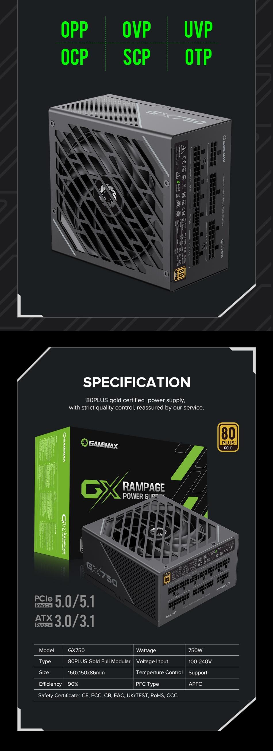 Power-Supply-PSU-Gamemax-GX-750-PRO-BK-750W-80-Gold-Power-Supply-ATX3-0-PCIE5-0-23