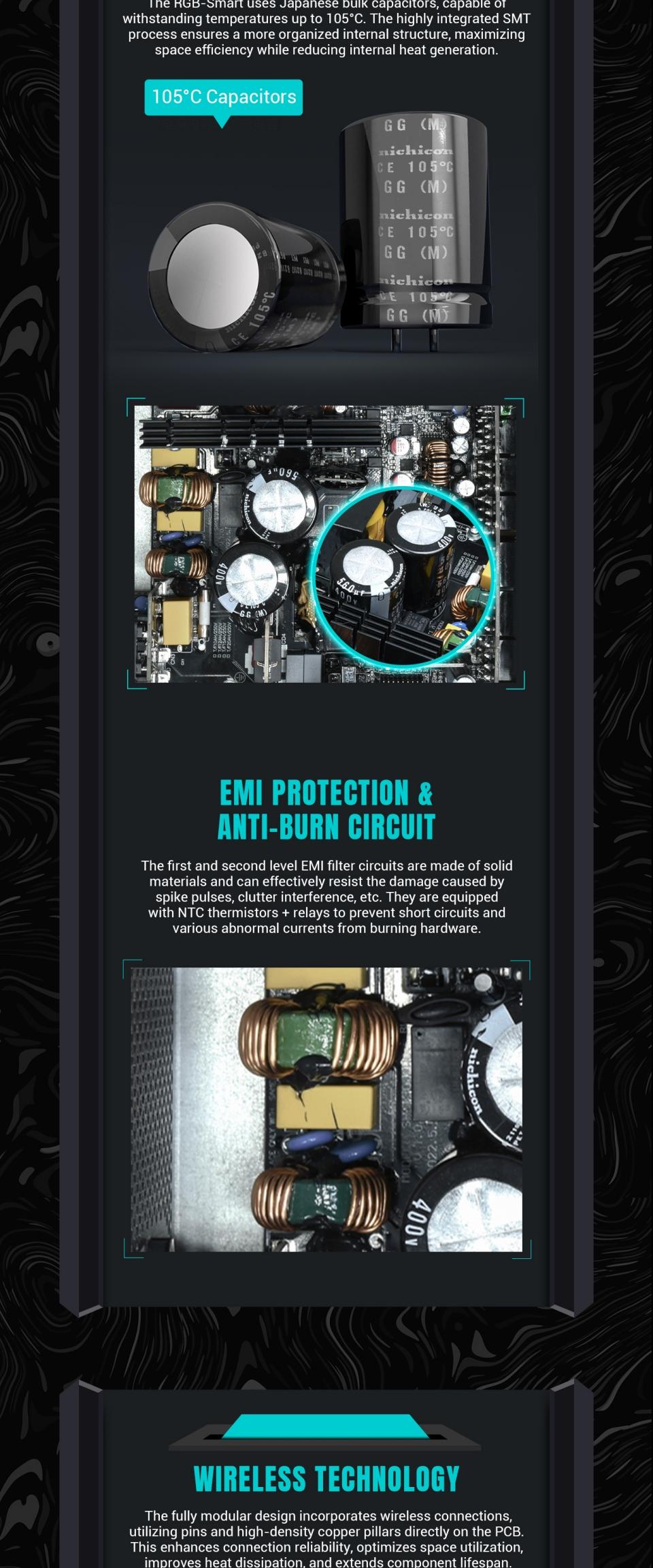 Power-Supply-PSU-Gamemax-RGB-1300W-80-Platinum-Power-Supply-ATX3-0-PCIE5-0-13