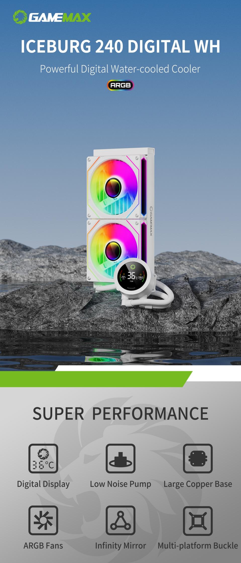 Water-Cooling-GameMax-IceBurg-240-Digital-WH-Liquid-CPU-Cooler-240mm-Addressable-ARGB-Fans-245W-TDP-AIO-Water-Cooler-18 Water-Cooling-GameMax-IceBurg-240-Digital-WH-Liquid-CPU-Cooler-240mm-Addressable-ARGB-Fans-245W-TDP-AIO-Water-Cooler-18