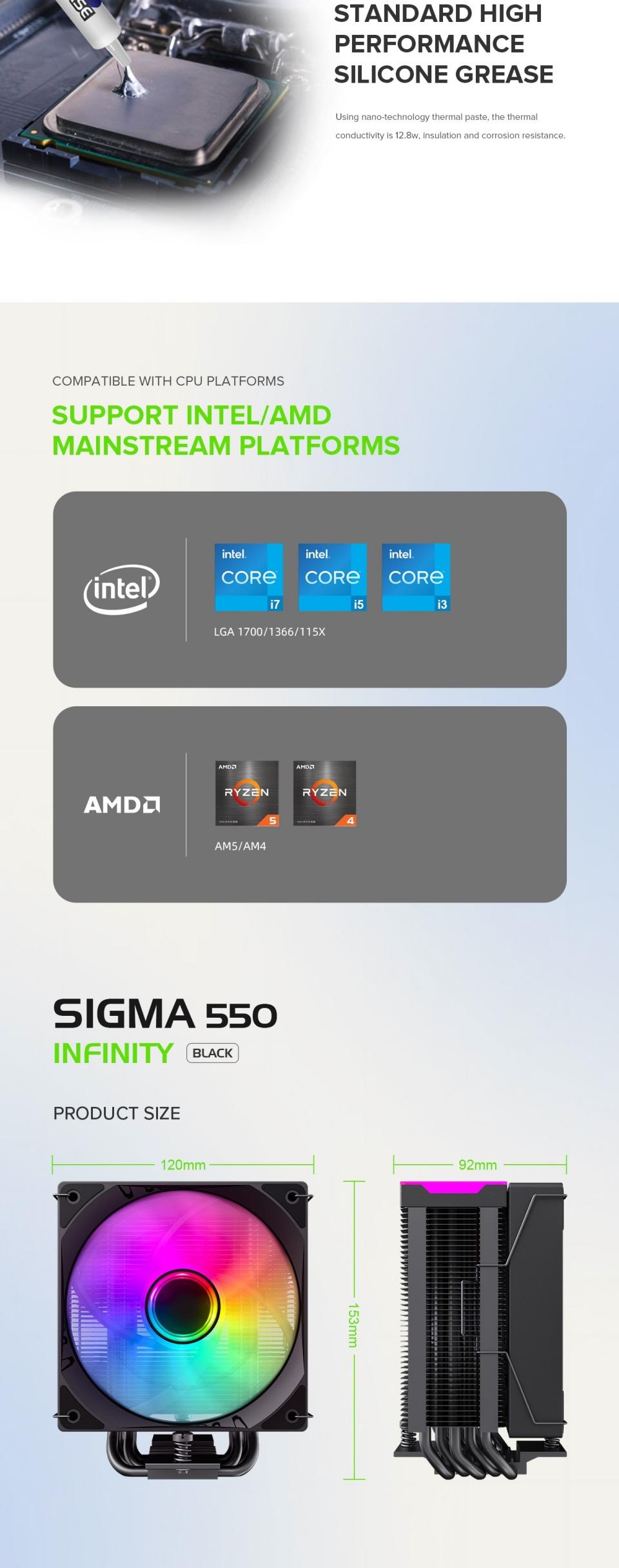 Water-Cooling-GameMax-Sigma-550-Infinity-BK-Tower-CPU-air-cooler-Painted-black-Five-thermal-tubes-ARGB-lighting-effects-28 Water-Cooling-GameMax-Sigma-550-Infinity-BK-Tower-CPU-air-cooler-Painted-black-Five-thermal-tubes-ARGB-lighting-effects-28