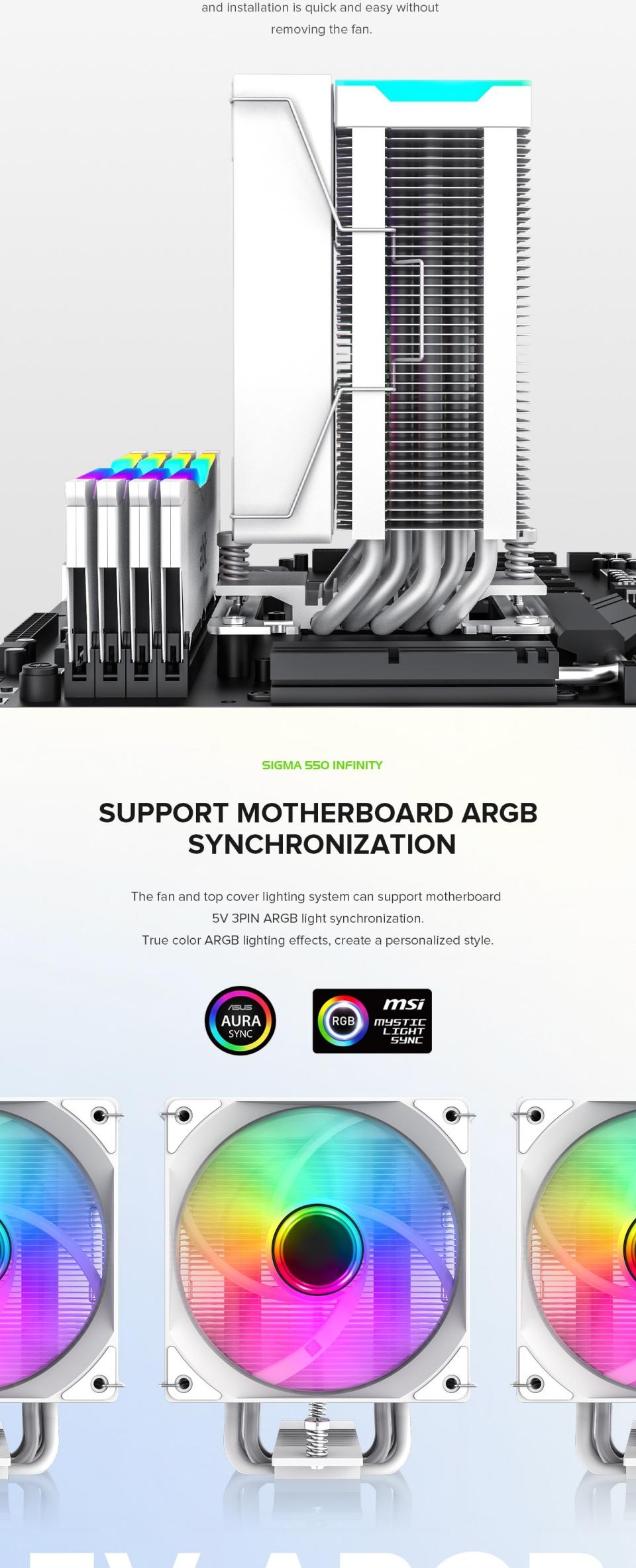 Water-Cooling-GameMax-Sigma-550-Infinity-WH-Tower-CPU-air-cooler-Painted-black-Five-thermal-tubes-ARGB-lighting-effects-22 Water-Cooling-GameMax-Sigma-550-Infinity-WH-Tower-CPU-air-cooler-Painted-black-Five-thermal-tubes-ARGB-lighting-effects-22