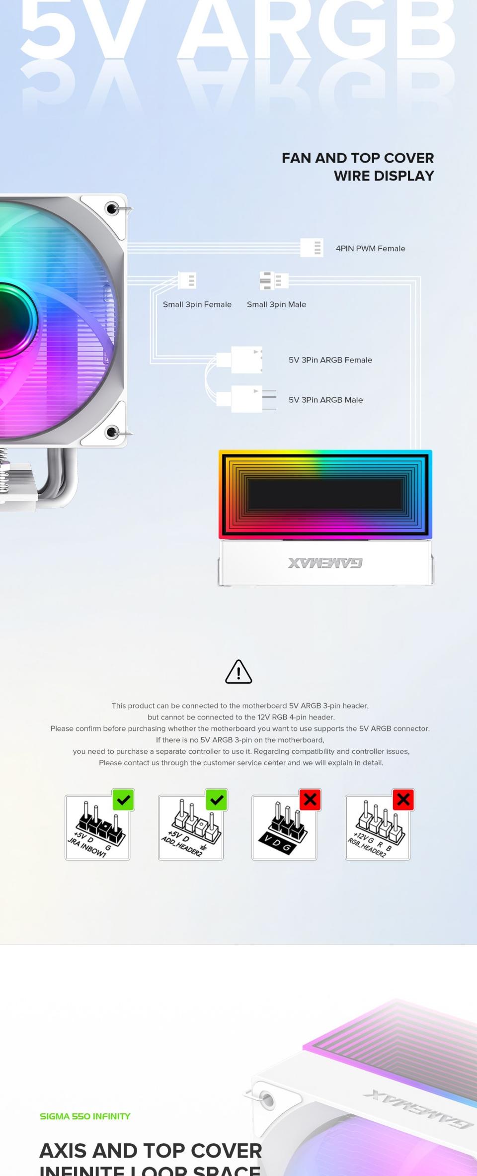 Water-Cooling-GameMax-Sigma-550-Infinity-WH-Tower-CPU-air-cooler-Painted-black-Five-thermal-tubes-ARGB-lighting-effects-23 Water-Cooling-GameMax-Sigma-550-Infinity-WH-Tower-CPU-air-cooler-Painted-black-Five-thermal-tubes-ARGB-lighting-effects-23