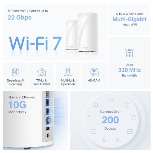 TP-Link Deco BE85 Wi-Fi 7 mesh system
