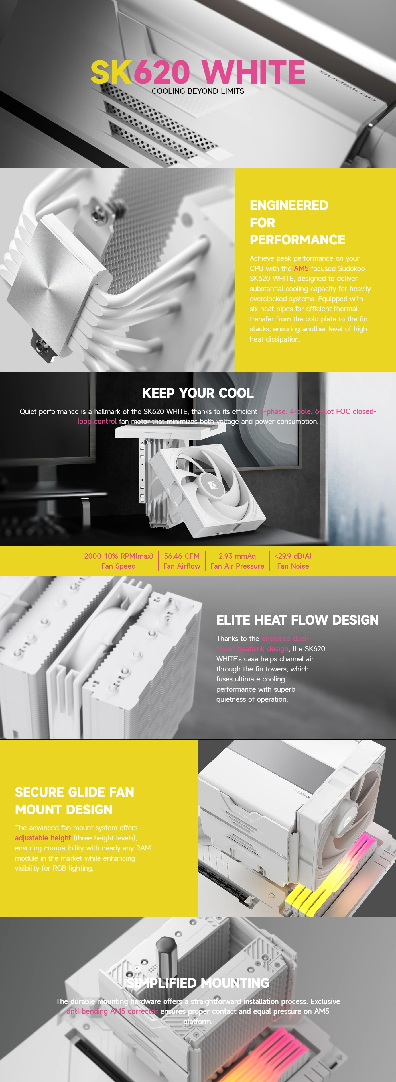 CPU-Cooling-Sudokoo-AMD-AM5-CPU-Cooler-White-SK620-WHITE-1