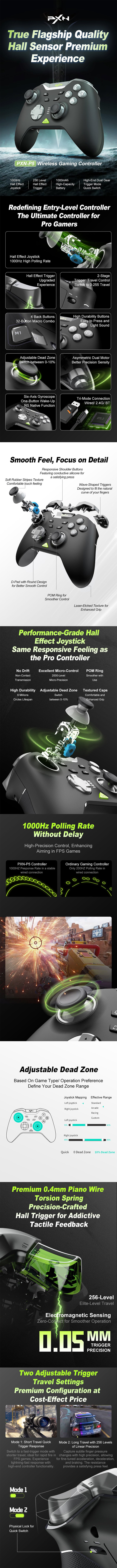 Controllers-PXN-P5-Wireless-Gaming-Controller-Pink-PXN-P5-PK-1