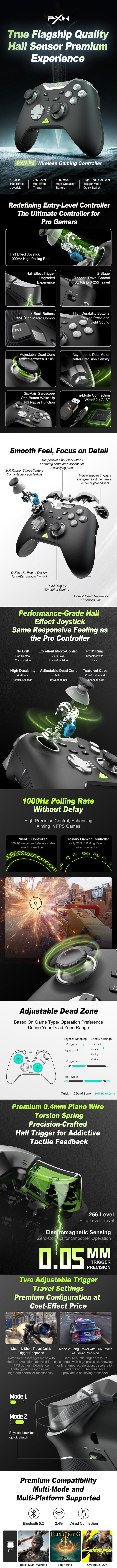 Controllers-PXN-P5-Wireless-Gaming-Controller-Black-PXN-P5-BK-1