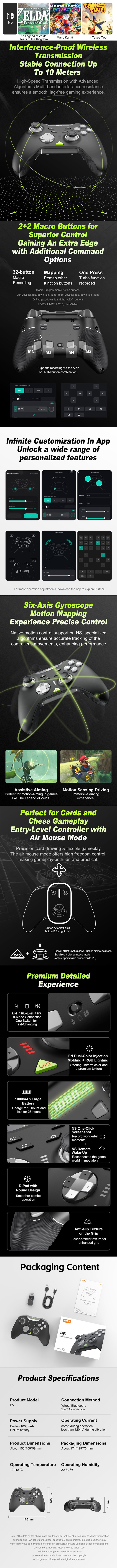 Controllers-PXN-P5-Wireless-Gaming-Controller-Black-PXN-P5-BK-2