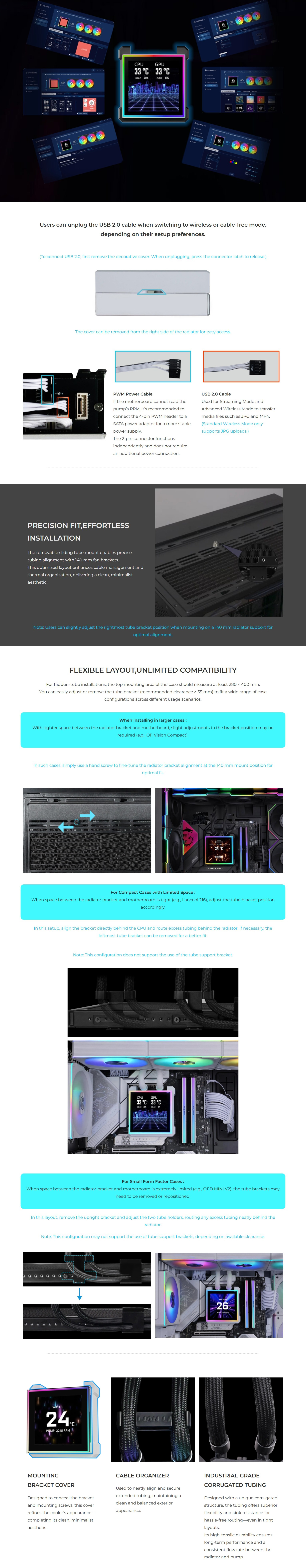 CPU-Cooling-Lian-Li-HydroShift-II-LCD-S-360-Fanless-CPU-Cooler-Black-GHS2LCDS36NB-3