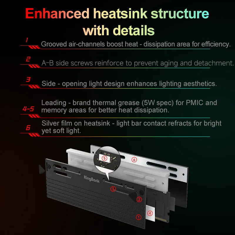 Memory-RAM-Kingbank-KFRW-DDR5-6000MHz-2-16GB-UDIMM-RGB-CL36-XMP-EXPO-11