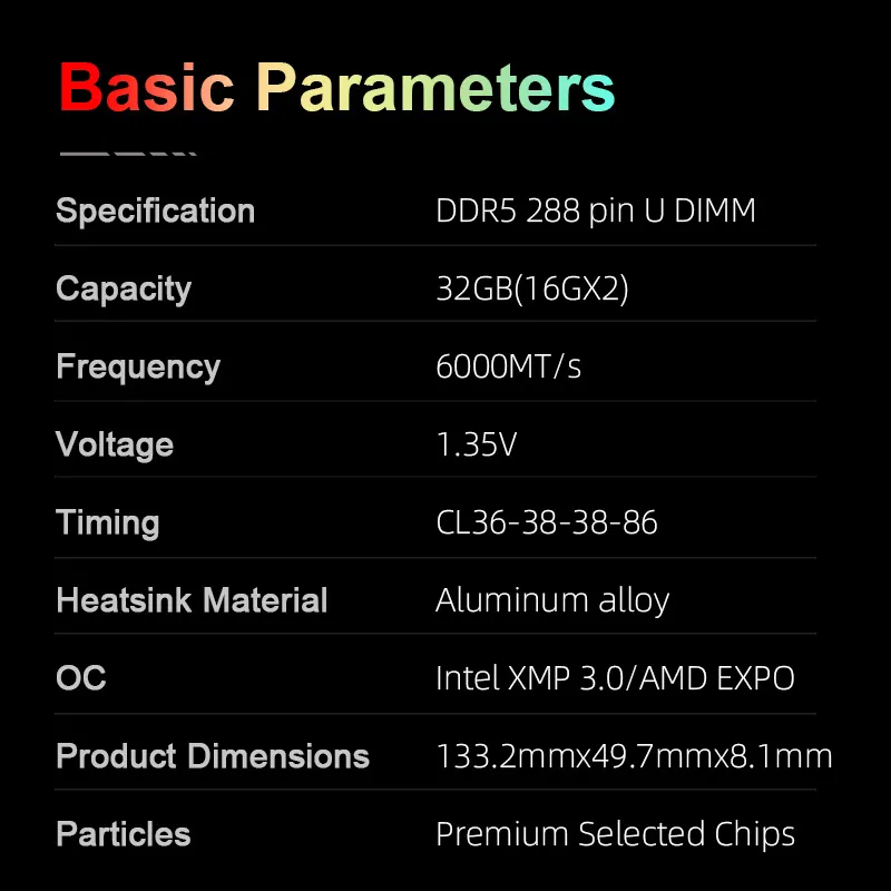 Memory-RAM-Kingbank-KFRW-DDR5-6000MHz-2-16GB-UDIMM-RGB-CL36-XMP-EXPO-13