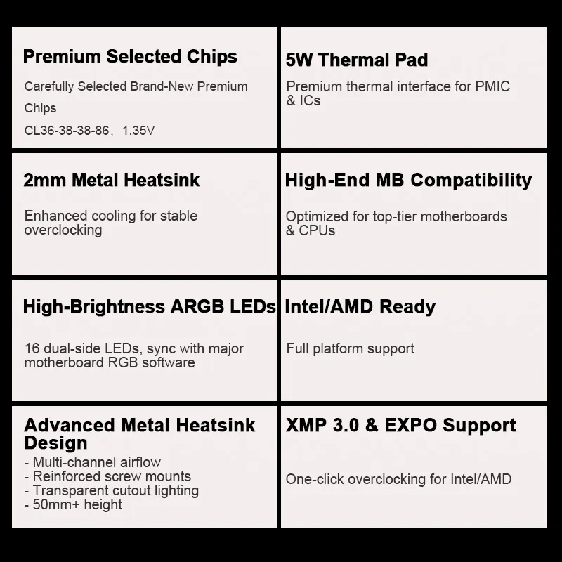 Memory-RAM-Kingbank-KFRW-DDR5-6000MHz-2-16GB-UDIMM-RGB-CL36-XMP-EXPO-4