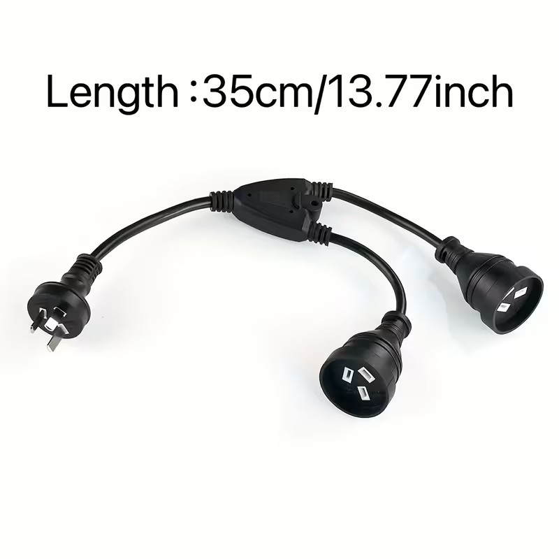 Power-Cables-Power-Extension-Cord-3-Pin-1-to-2-Double-Socket-35cm-10A-2500W-Type-Plug-Wire-Cable-Black-10 Power-Cables-Power-Extension-Cord-3-Pin-1-to-2-Double-Socket-35cm-10A-2500W-Type-Plug-Wire-Cable-Black-10