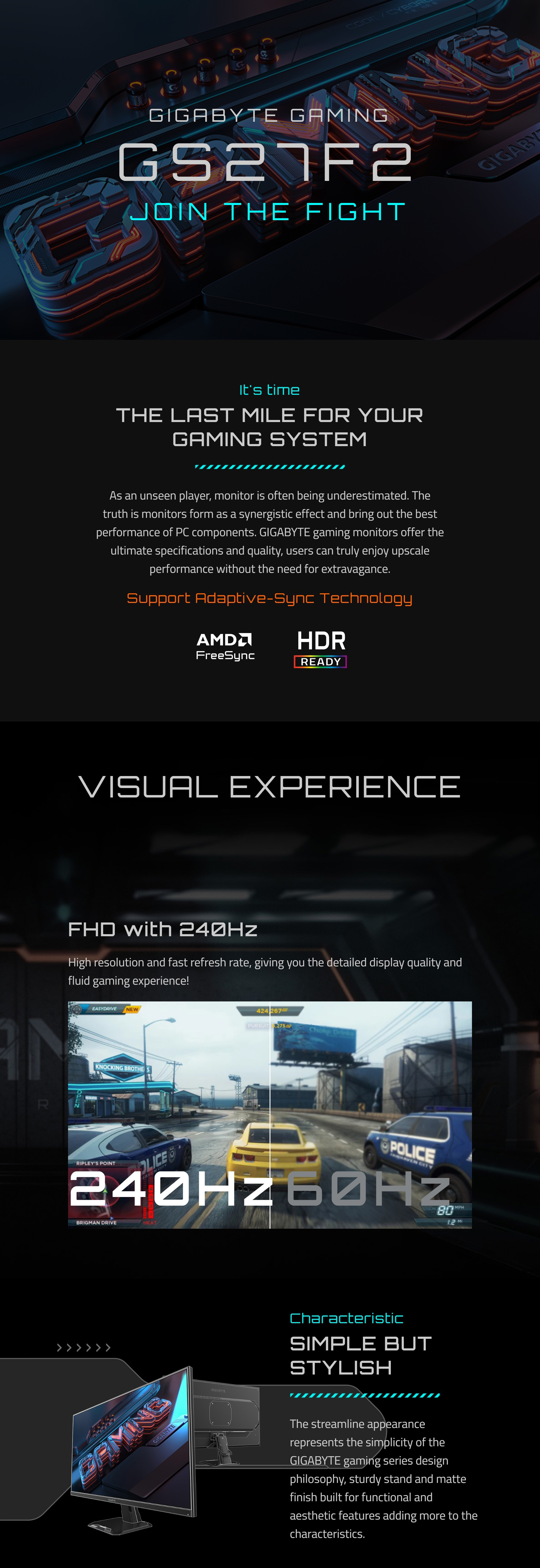 Monitors-Gigabyte-27in-FHD-240Hz-SS-IPS-Edge-Gaming-Monitor-GS27F2-1