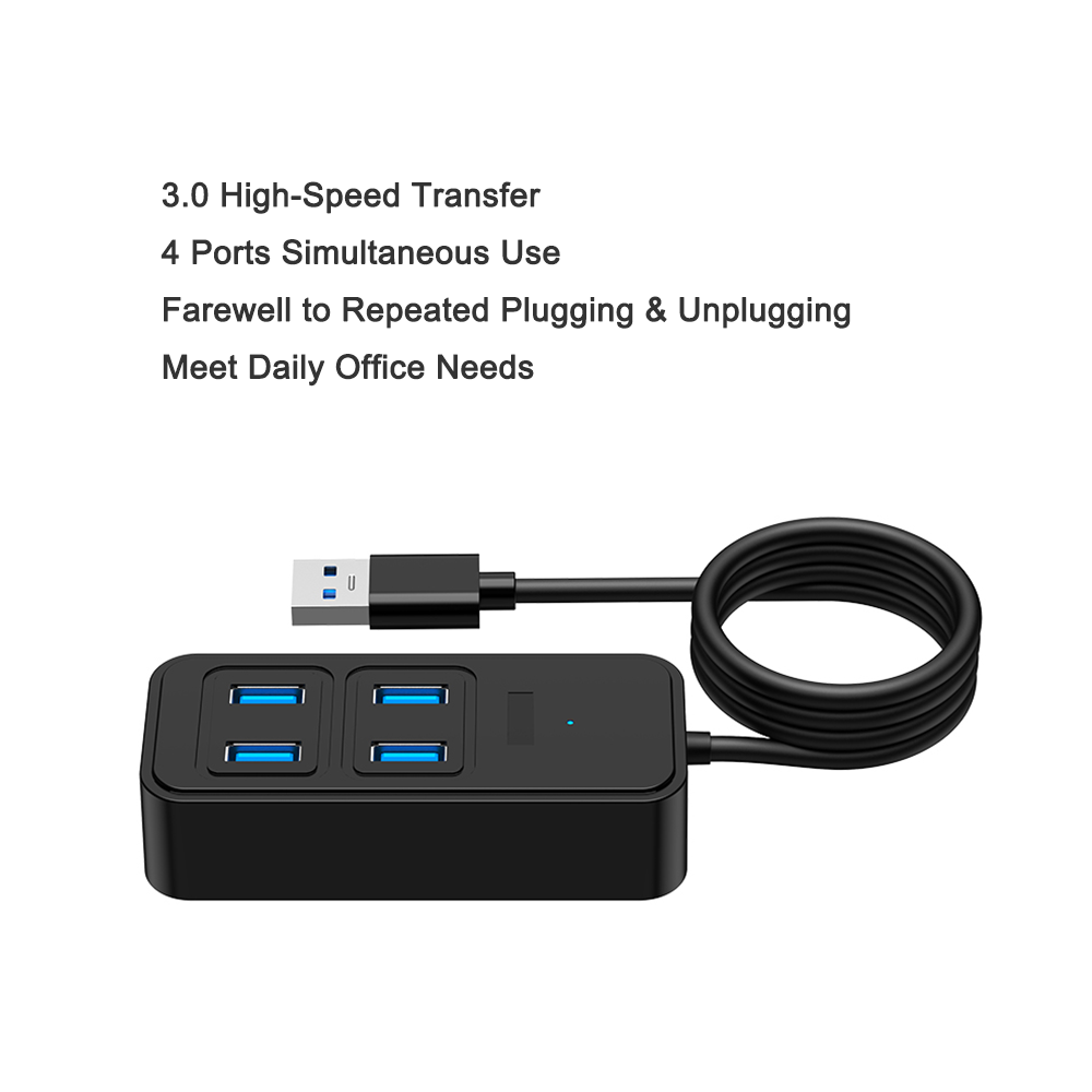 5-Port USB C Hub Compact Size USB A Adapter with 4 USB 3.0 Ports & 1 ...