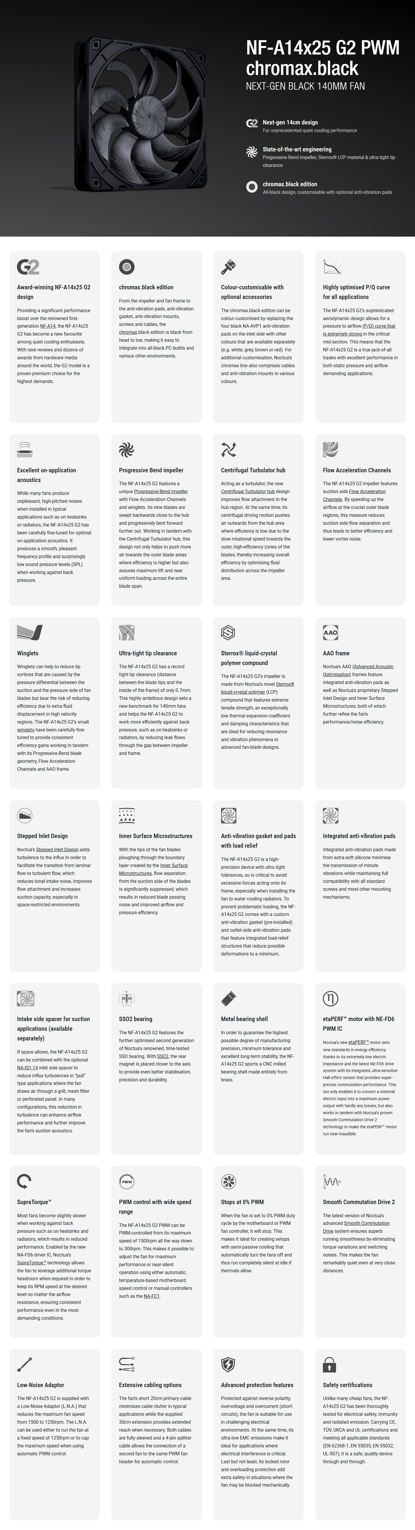 140mm-Case-Fans-Noctua-NF-A14X25-G2-140mm-PWM-Fan-Chromax-Black-NF-A14X25-G2-PWM-CH-BK-1