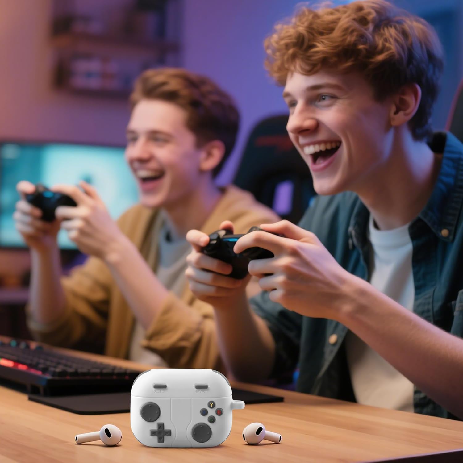 Apple-AirPods-Game-Case-for-AirPods-Pro-2-Cover-2022-Classic-Cool-Funny-Shock-Proof-Protective-Silicone-AirPods-Pro-2-Case-with-Cleaner-Kit-White-11