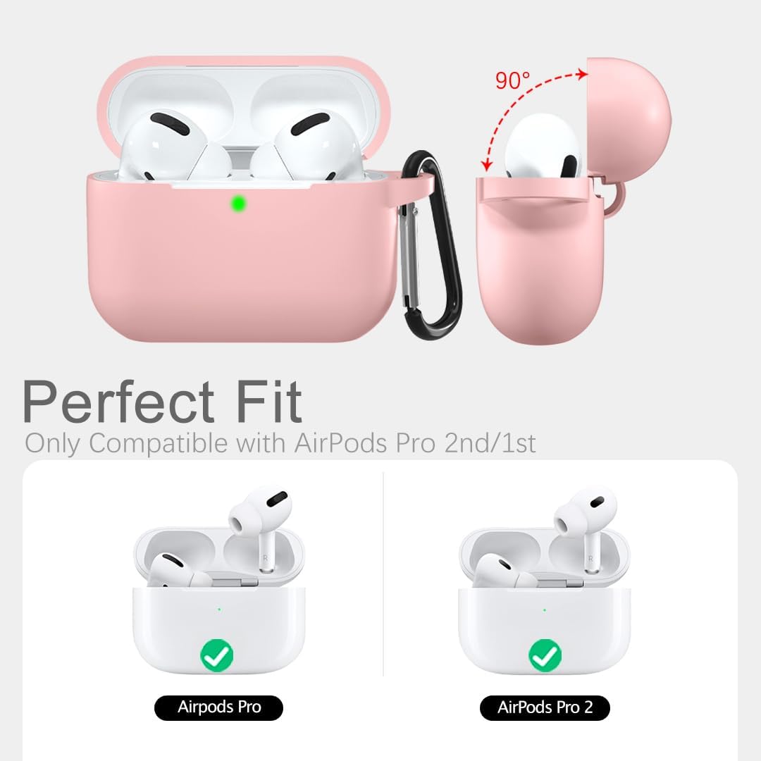 Apple-AirPods-Silicone-Case-for-AirPods-Pro-2-Case-Cover-Airpod-Pro-1-Case-Cover-2023-2022-Protective-Case-Premium-Soft-Silicone-Wireless-Charging-Pink-10