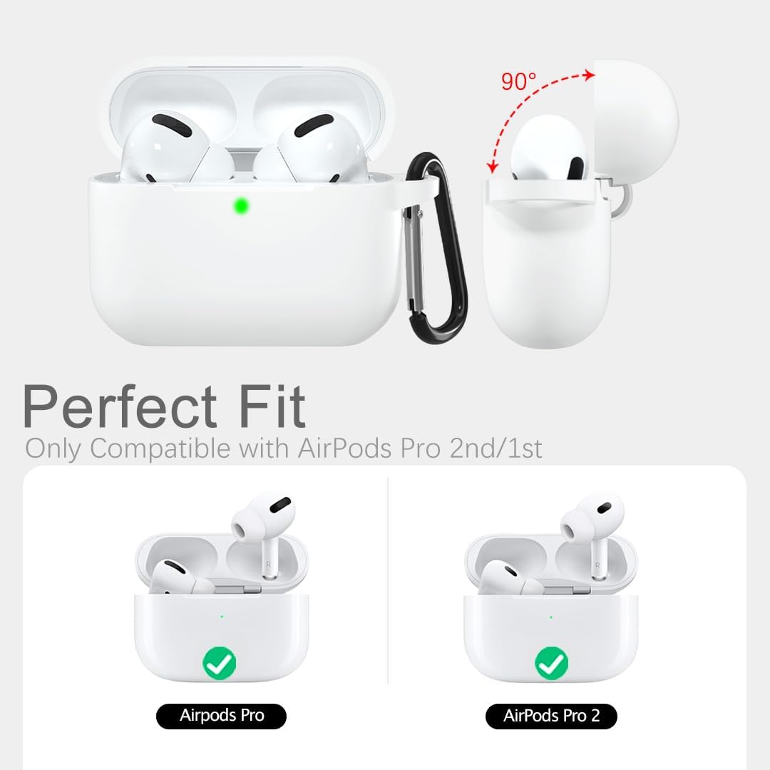 Apple-AirPods-Silicone-Case-for-AirPods-Pro-2-Case-Cover-Airpod-Pro-1-Case-Cover-2023-2022-Protective-Case-Premium-Soft-Silicone-Wireless-Charging-White-10