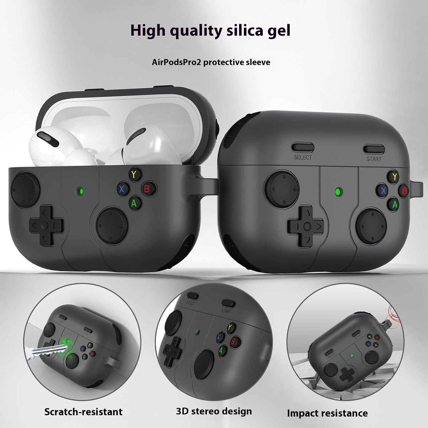 Apple-AirPods-for-AirPods-Pro-3-Case-Classic-Handheld-Game-Console-Design-Soft-Silicone-Case-Compatible-with-Airpods-Pro-3rd-Case-2025-Black-9