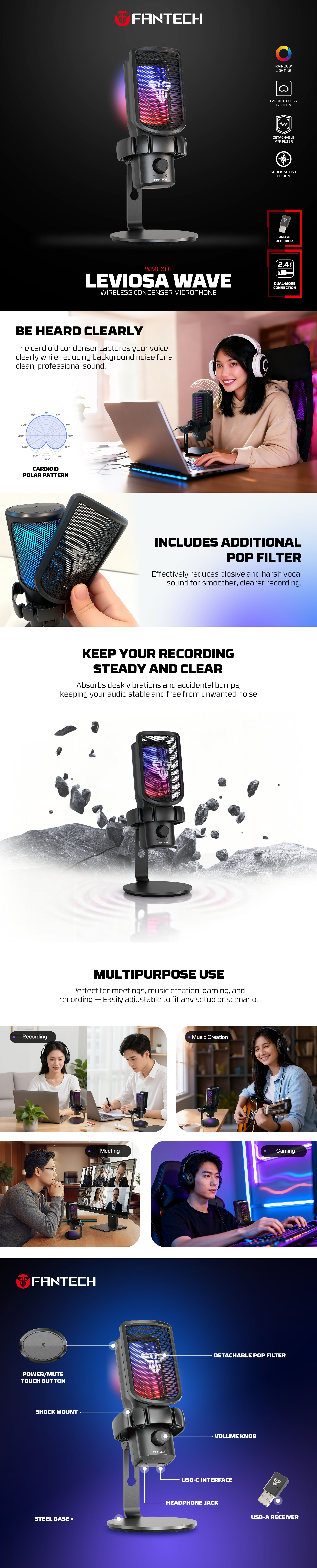 Microphones-Fantech-LEVIOSA-WAVE-Wireless-Condenser-Gaming-Desktop-Microphone-Black-MCFTWMCX01BK-3