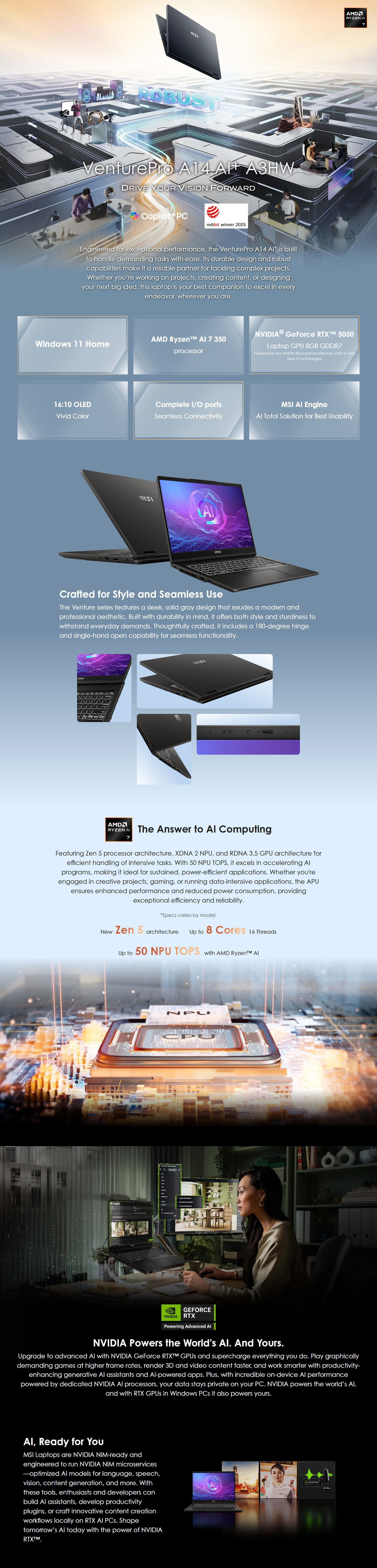 MSI-Laptops-MSI-VenturePro-A14-AI-A3HWEG-14in-2-8K-OLED-120Hz-Ryzen-AI-7-350-RTX-5050-512GB-SSD-16GB-RAM-W11H-Laptop-VenturePro-A14-AI-A3HWEG-005AU-2