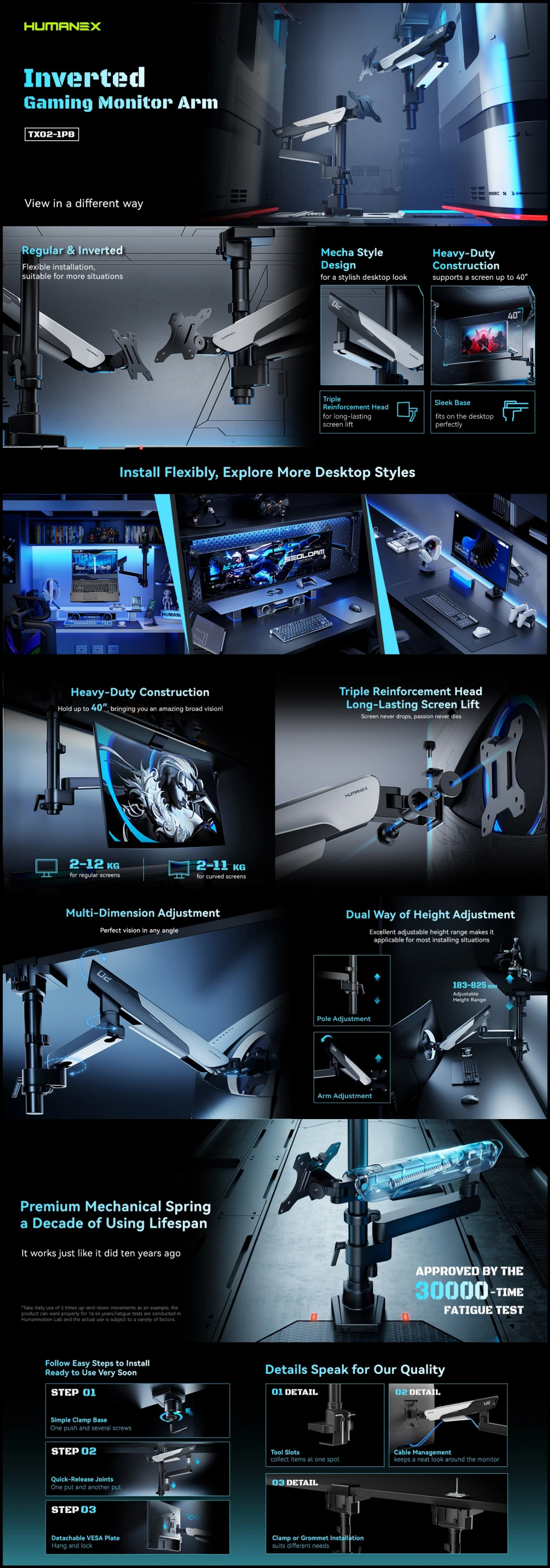 Monitor-Accessories-Humanmotion-Humanex-Inverted-Gaming-Monitor-Arm-TX02-1PB-1