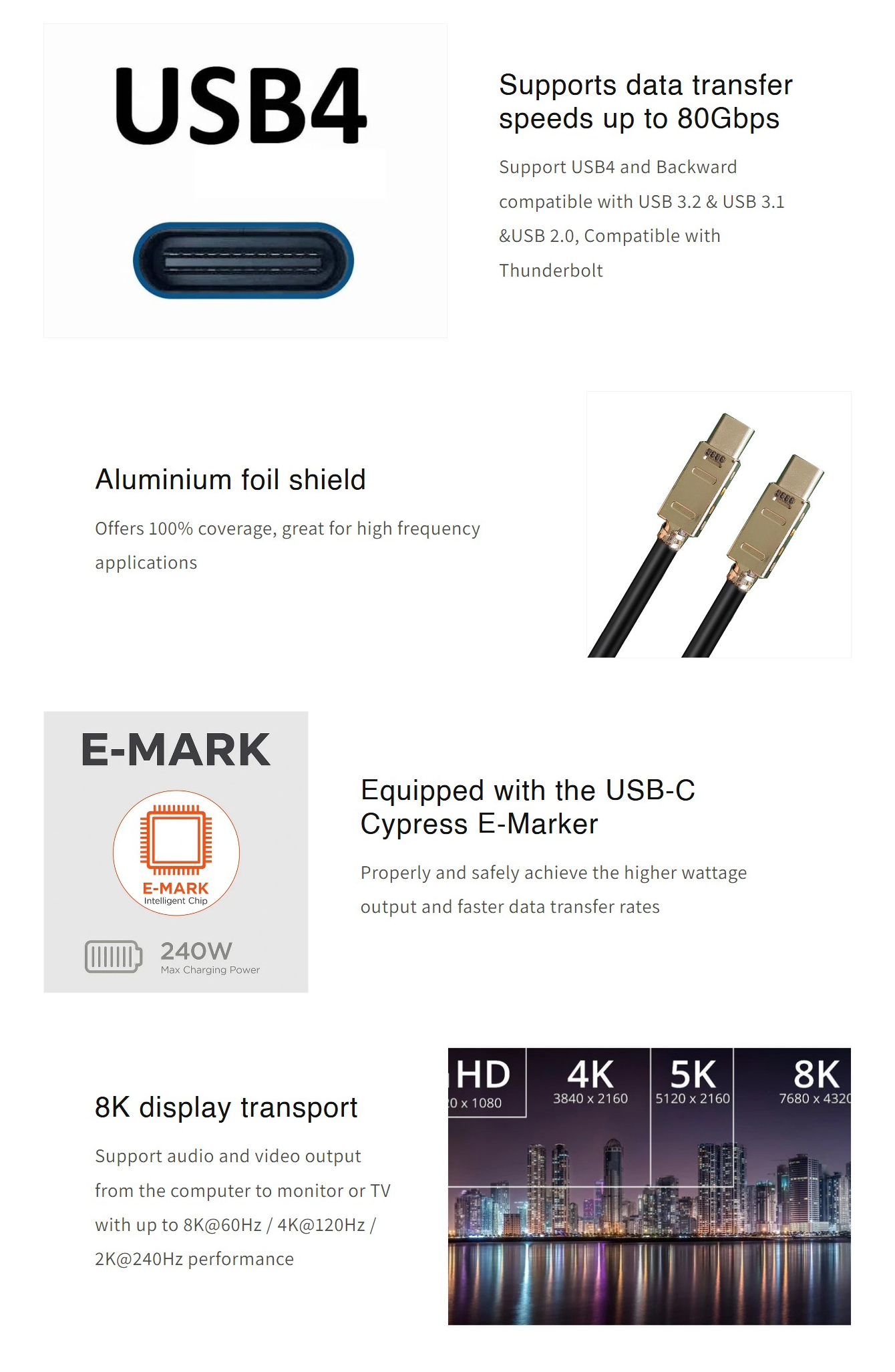 USB-Cables-Cruxtec-USB4-USB-C-to-USB-C-Cable-1m-CTC-80G-1MBK-1