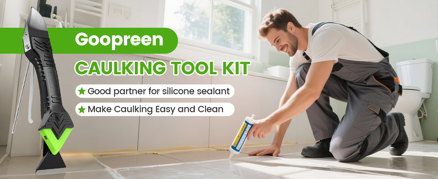 Outdoor-Tools-Caulking-Tool-5-in-1-Silicone-Caulking-Grout-Removal-Sealant-Finishing-Tool-with-Grout-Scraper-6-Exchange-Silicone-Pads-Adhesive-Residue-Scraper-Sea-17