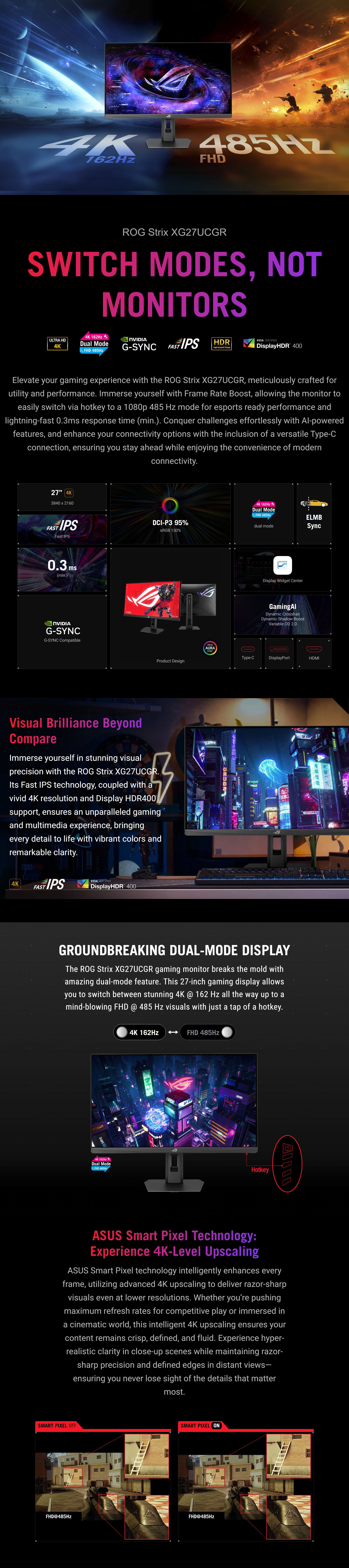 Monitors-Asus-ROG-Strix-Gen2-27in-Dual-Mode-4K-162Hz-FHD-485Hz-Fast-IPS-G-Sync-Gaming-Monitor-XG27UCGR-2