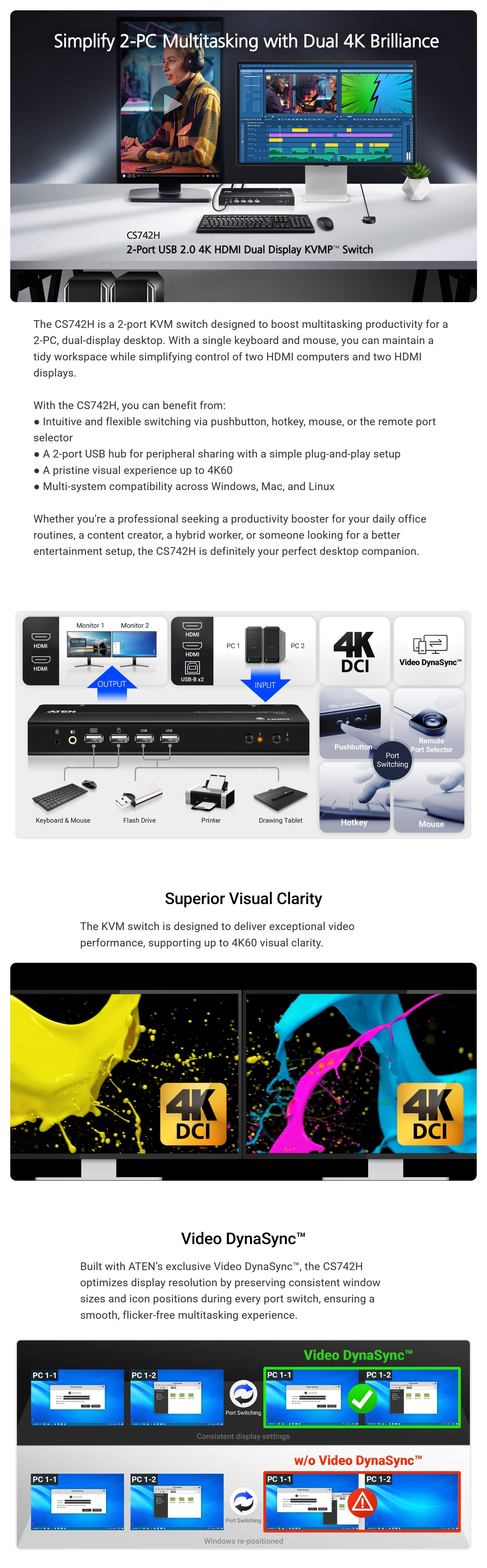 KVM-Switches-Aten-CS742H-2-Port-USB-4K-HDMI-Dual-Display-KVMP-Switch-CS742H-AT-U-1 KVM-Switches-Aten-CS742H-2-Port-USB-4K-HDMI-Dual-Display-KVMP-Switch-CS742H-AT-U-1