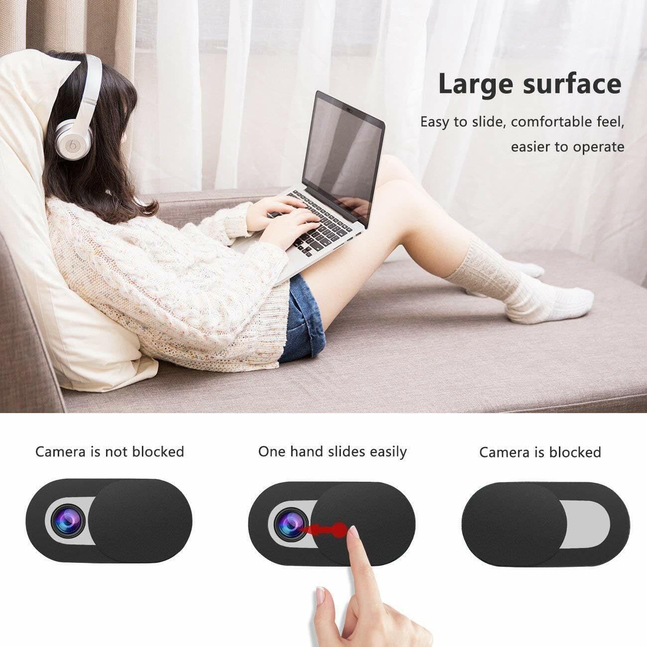 Computer-Accessories-Webcam-Cover-Slide-Ultra-Thin-Camera-Privacy-Cover-for-Laptop-MacBook-Tablet-PC-and-Smartphone-White-6-Pack-12