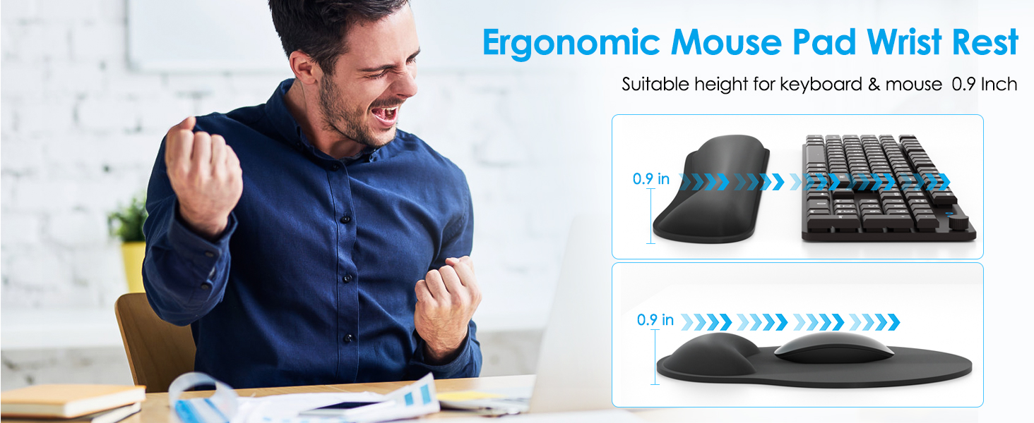 Mouse-Pads-Mouse-Mat-with-Hand-Rest-Gel-Cushion-Ergonomic-Raised-Memory-Foam-Wrist-Rest-Keyboard-Non-Slip-PU-Rubber-Base-Pain-Relief-for-Home-Office-23