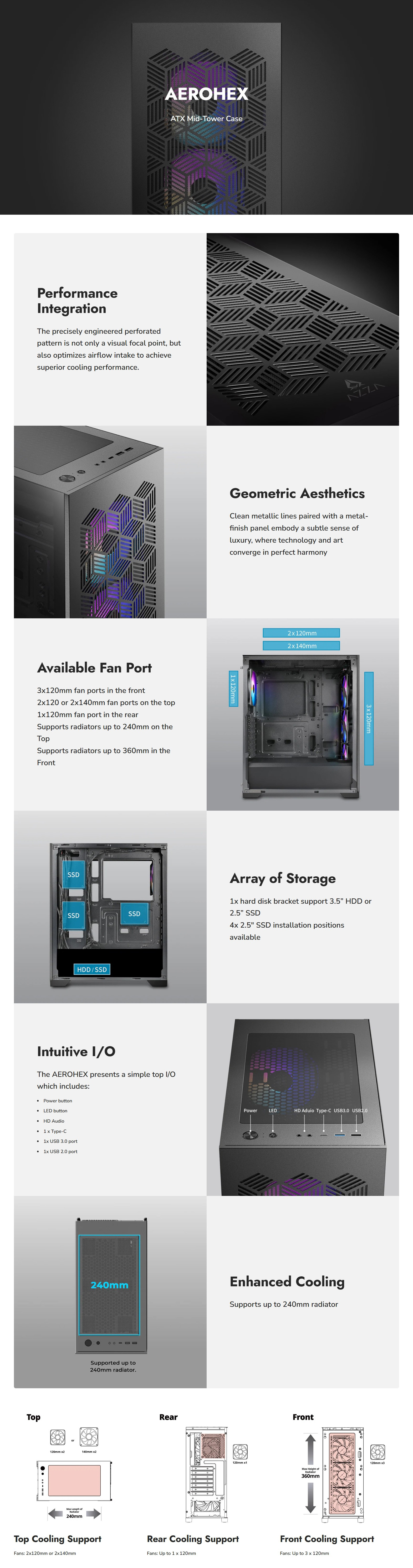 Azza-Cases-AZZA-AeroHex-Mid-Tower-ATX-Case-CSAZ-203A03-1