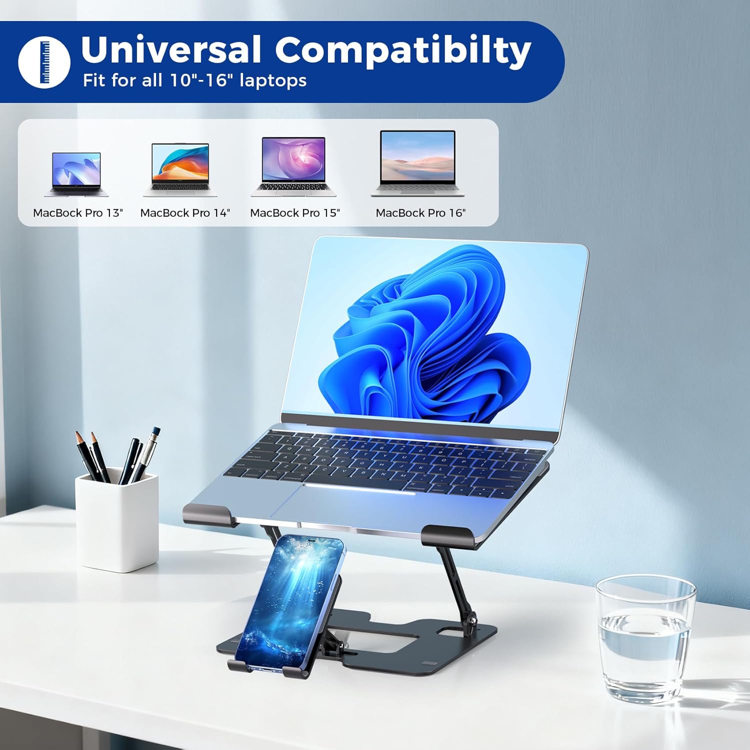 Laptop-Accessories-2-in-1-Foldable-Laptop-Stand-with-Phone-Holder-Ergonomic-Adjustable-Computer-Riser-for-Desk-Carbon-Steel-Desktop-Stand-for-10-15-6-Laptops-Black-11