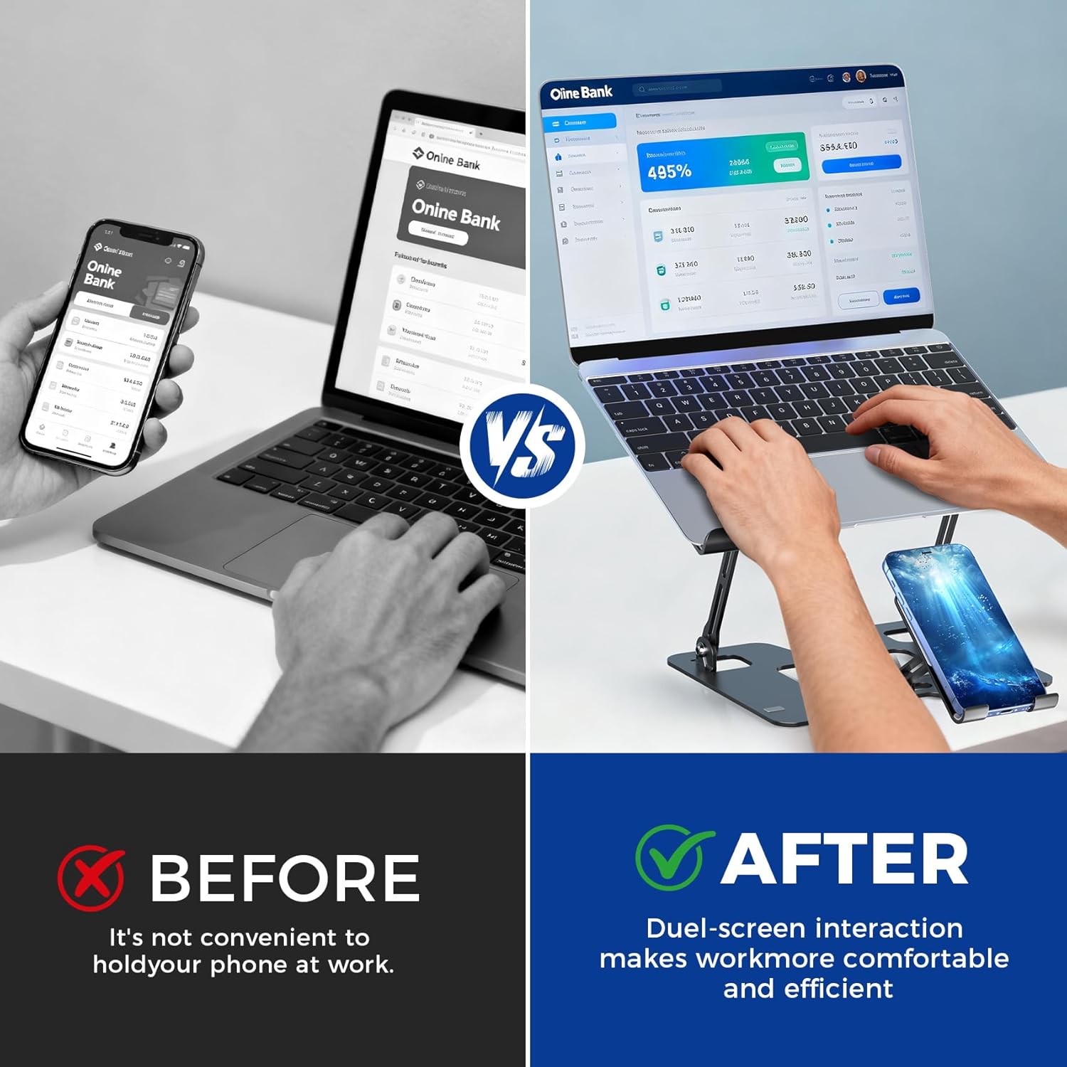 Laptop-Accessories-2-in-1-Foldable-Laptop-Stand-with-Phone-Holder-Ergonomic-Adjustable-Computer-Riser-for-Desk-Carbon-Steel-Desktop-Stand-for-10-15-6-Laptops-Black-9