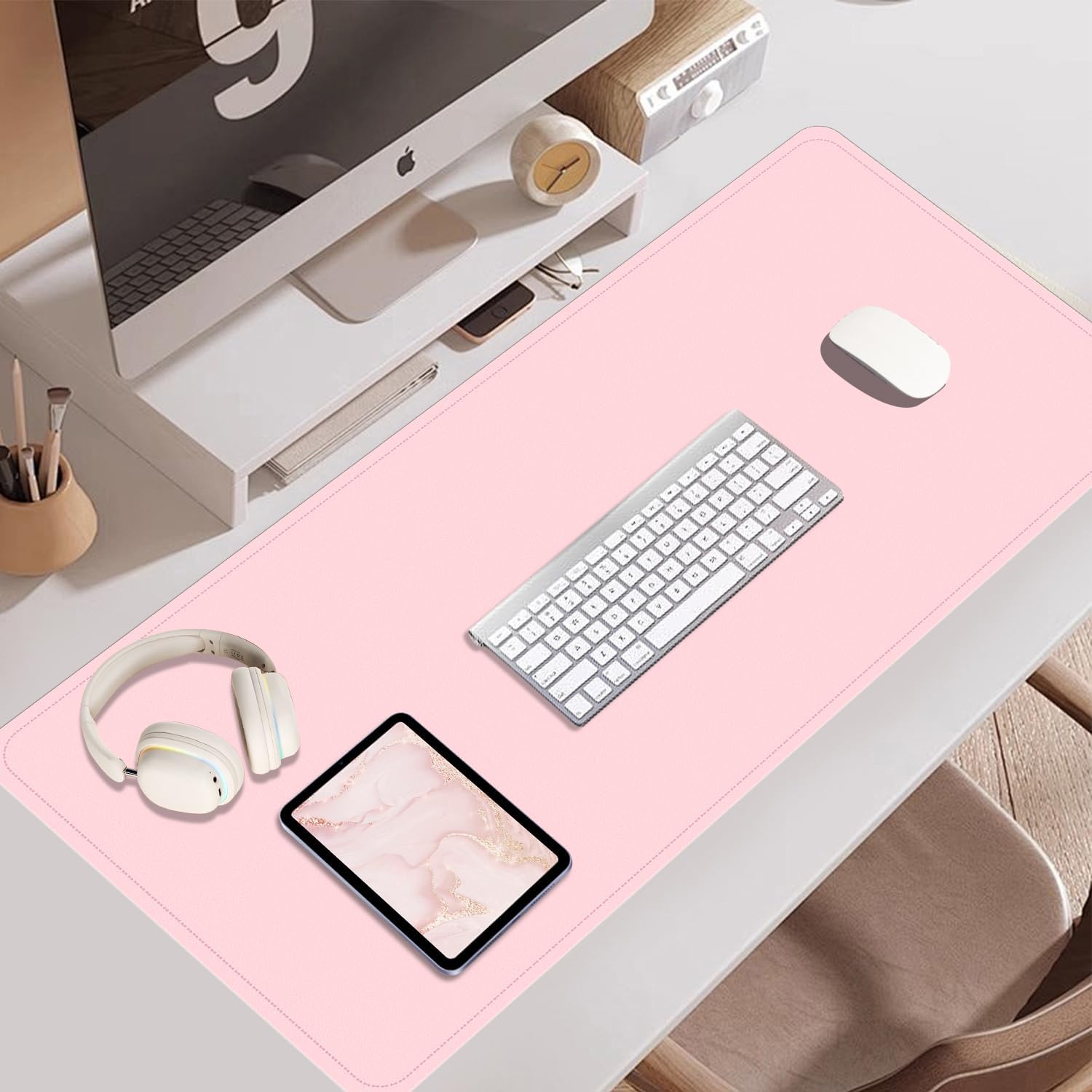 Mouse-Pads-Large-Desk-Pad-for-Keyboard-and-Mouse-Waterproof-Office-Desk-Mat-with-Non-Slip-Suede-Base-900x400x3mm-Pink-3