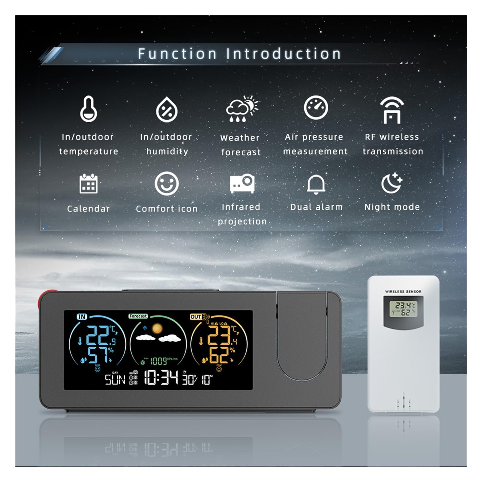 Home-D-cor-Projection-Alarm-Clock-with-Outdoor-Sensor-Dual-Alarms-Weather-Forecast-Dimmable-Bedroom-Projector-Display-for-Time-Date-Temp-Humidity-12