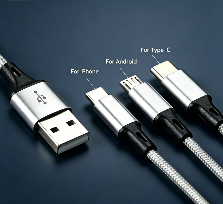 Mobile-Phone-Accessories-3-in-1-Multi-Fast-Charging-Cable-1-2M-Nylon-Braided-Universal-Phone-Charger-Cord-Silver-VRORKV-18 Mobile-Phone-Accessories-3-in-1-Multi-Fast-Charging-Cable-1-2M-Nylon-Braided-Universal-Phone-Charger-Cord-Silver-VRORKV-18