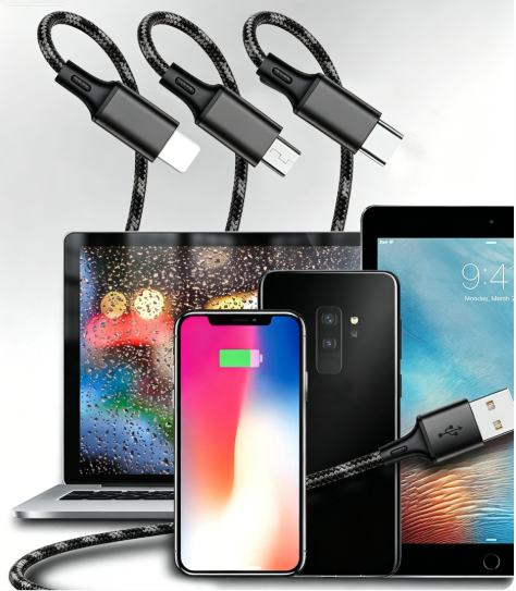Mobile-Phone-Accessories-3-in-1-Multi-Universal-Charging-Cable-1-2M-Nylon-Braided-USB-A-to-Type-C-Lightning-Micro-Pattern-VRORKV-24