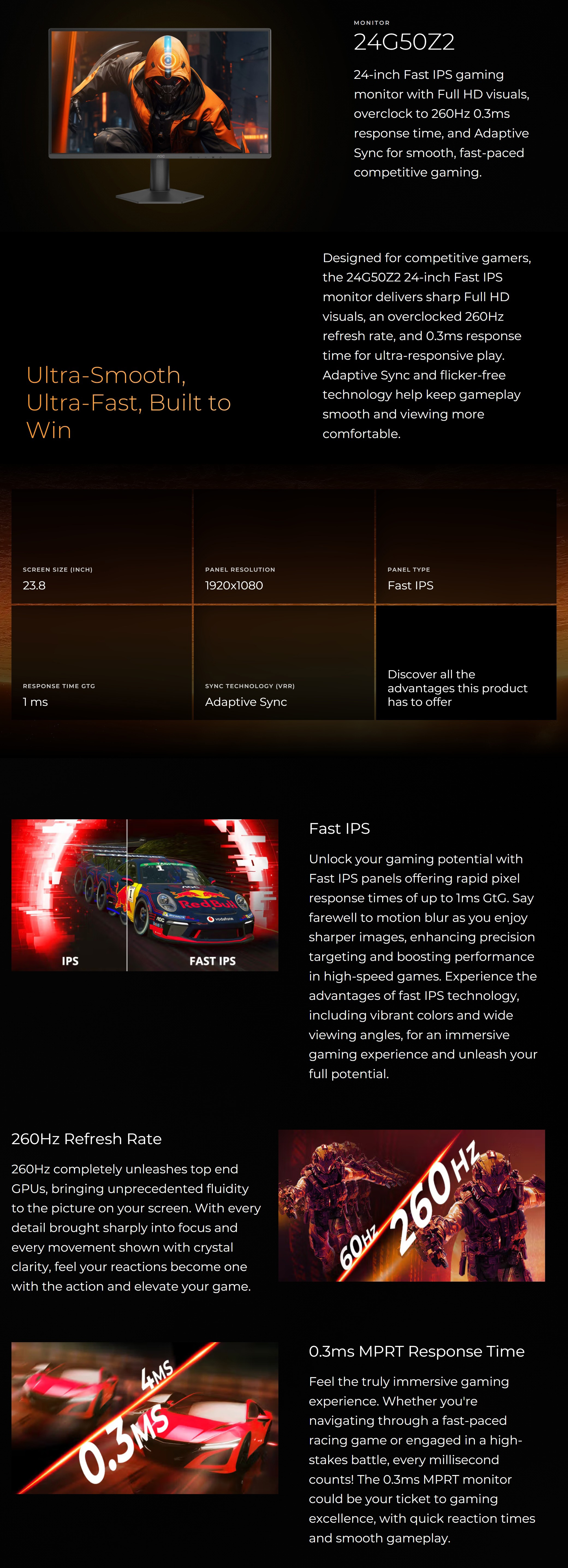 Monitors-AOC-Agon-23-8in-FHD-260Hz-Fast-IPS-Gaming-Monitor-24G50Z2-1